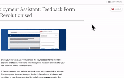 Deployment Assistant example
