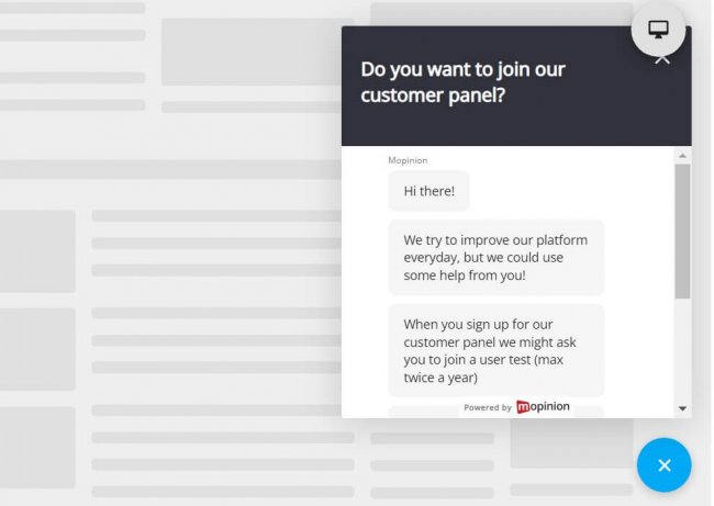 customer panel form
