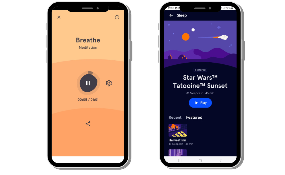 Best user experience apps - Headspace example