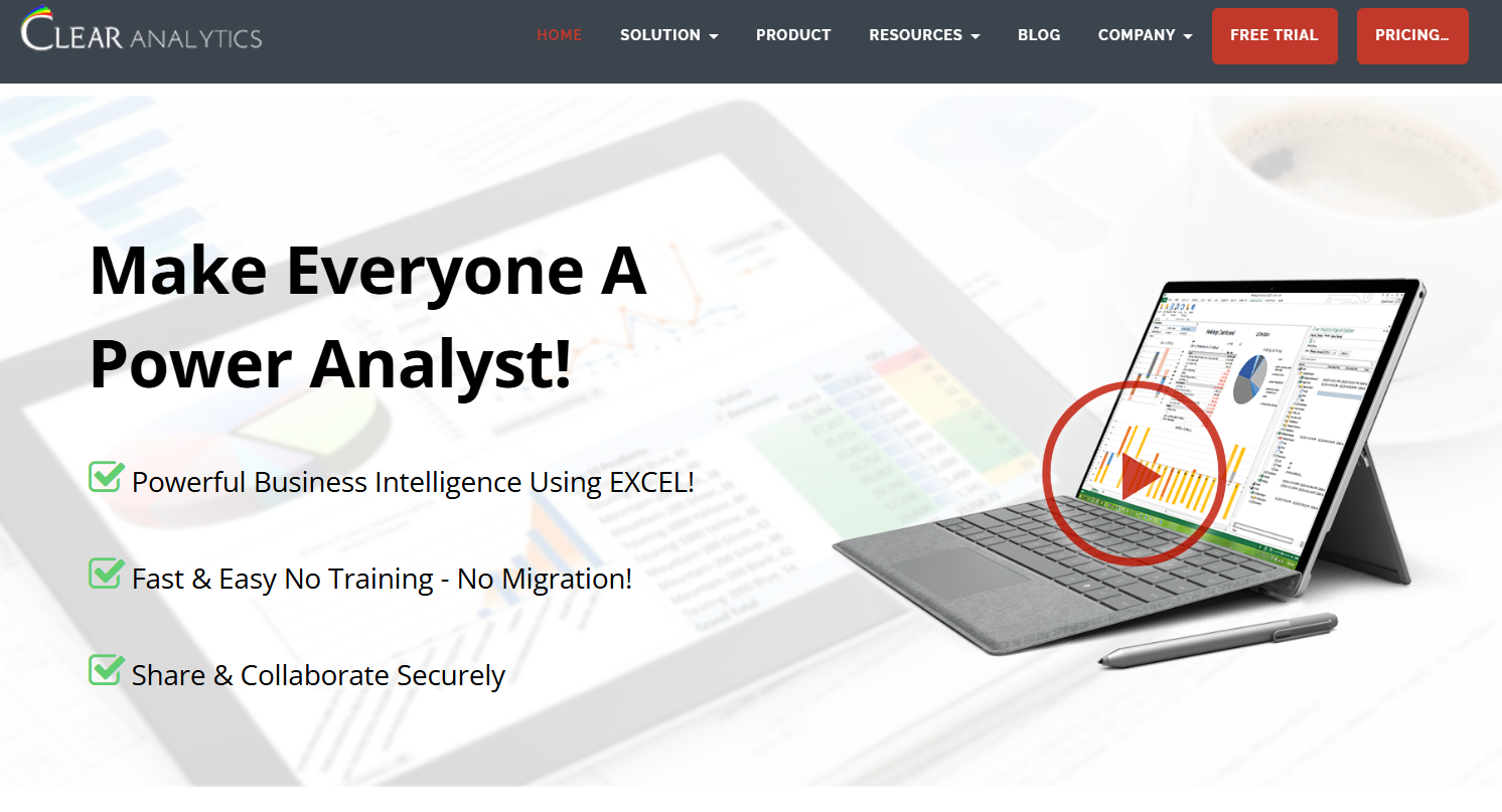 Clear Analytics business intelligence tool