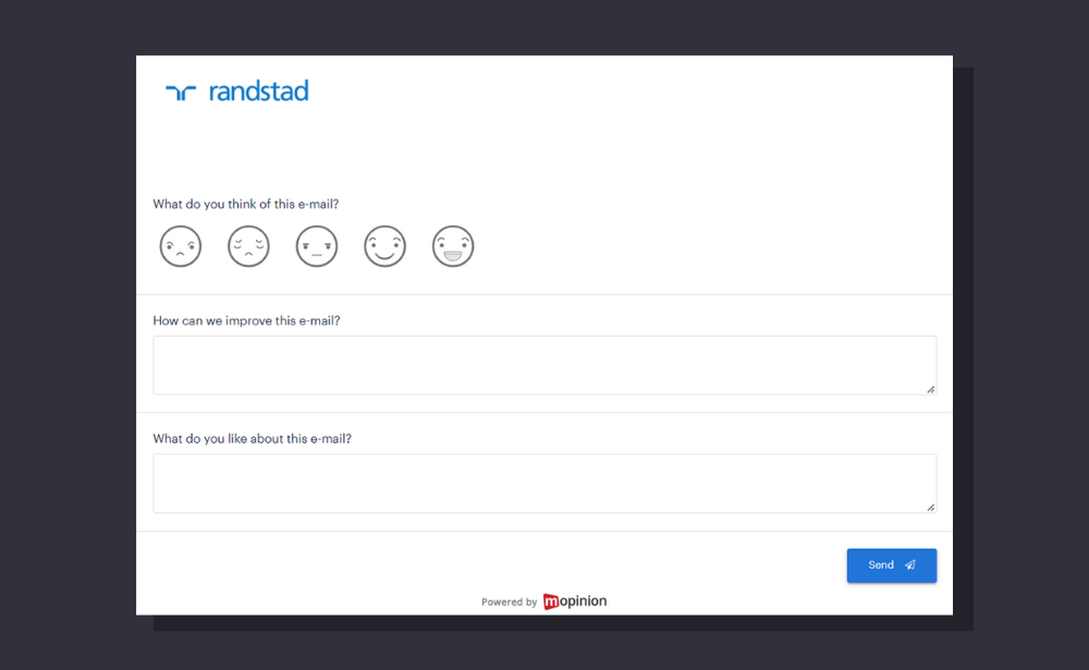 Content feedback form example randstad