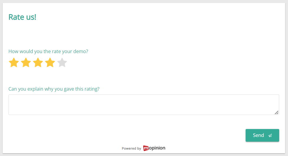 Demo rating survey