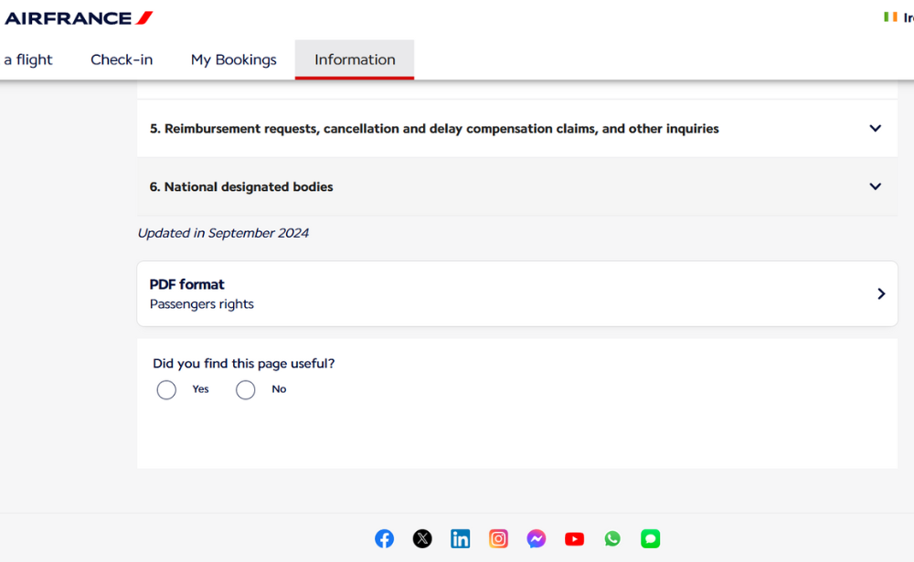 embedded example from Air France