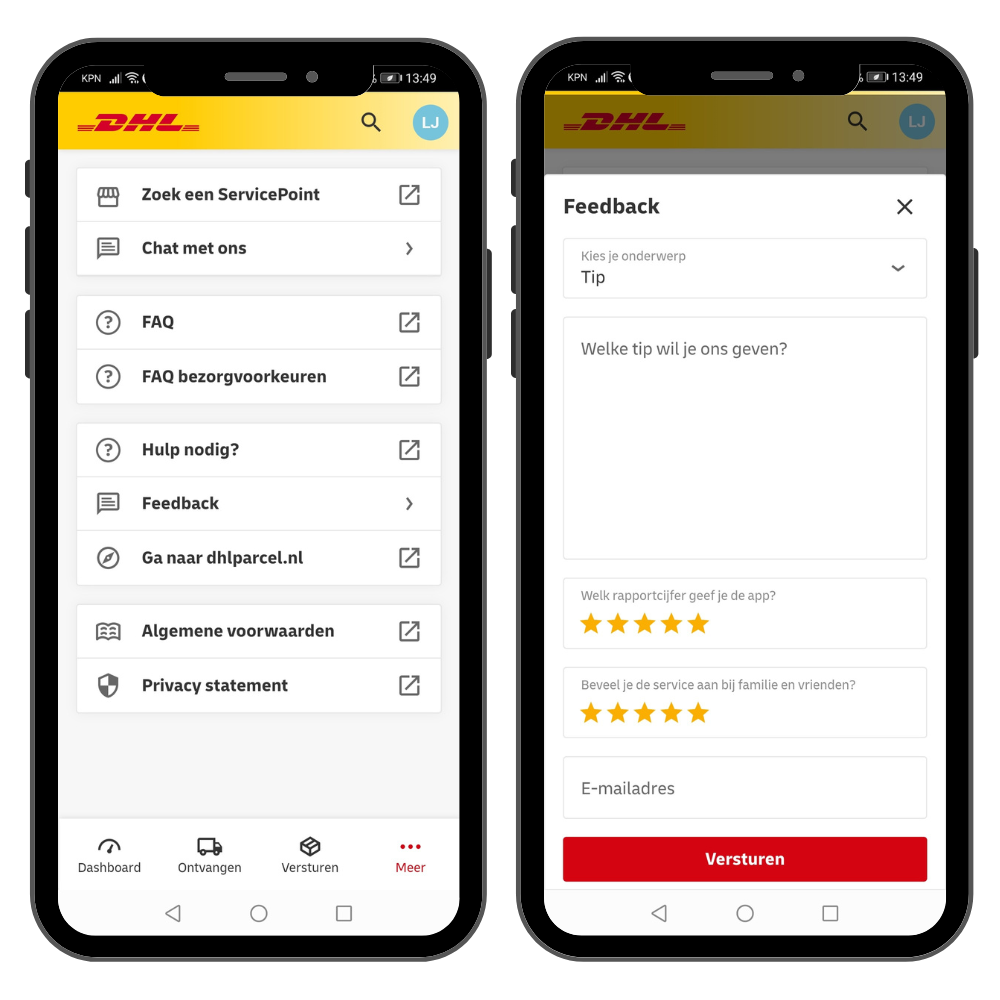 Example DHL App