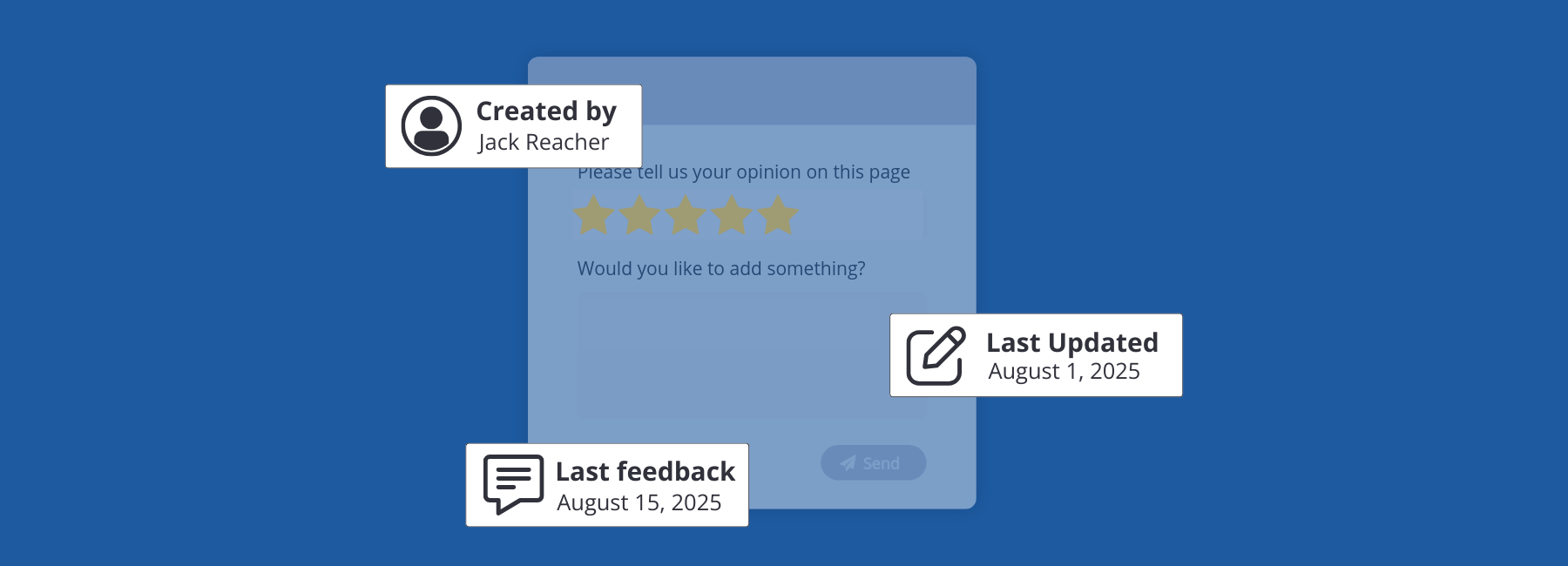 Feedback form overview: Now with creator & edit history