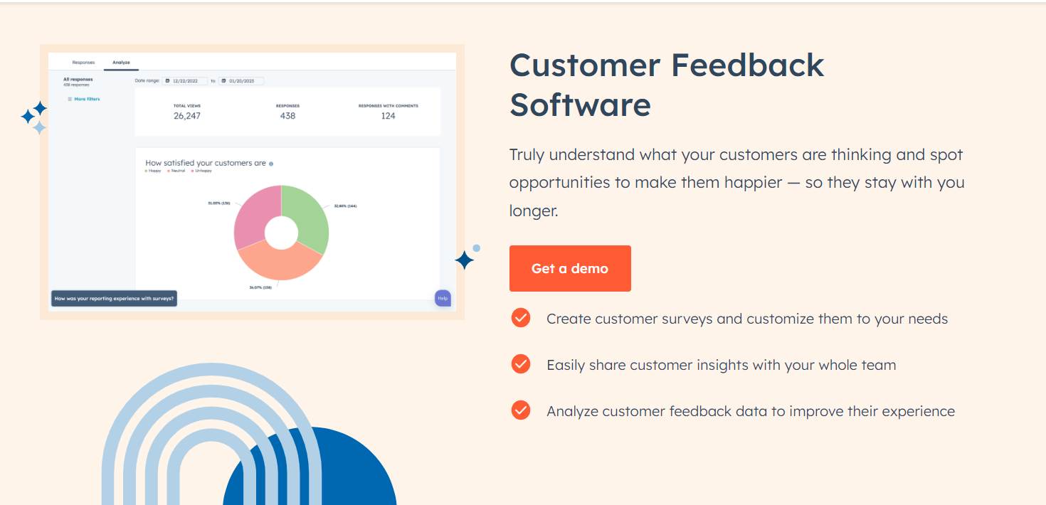 Hubspot - customer feedback tools