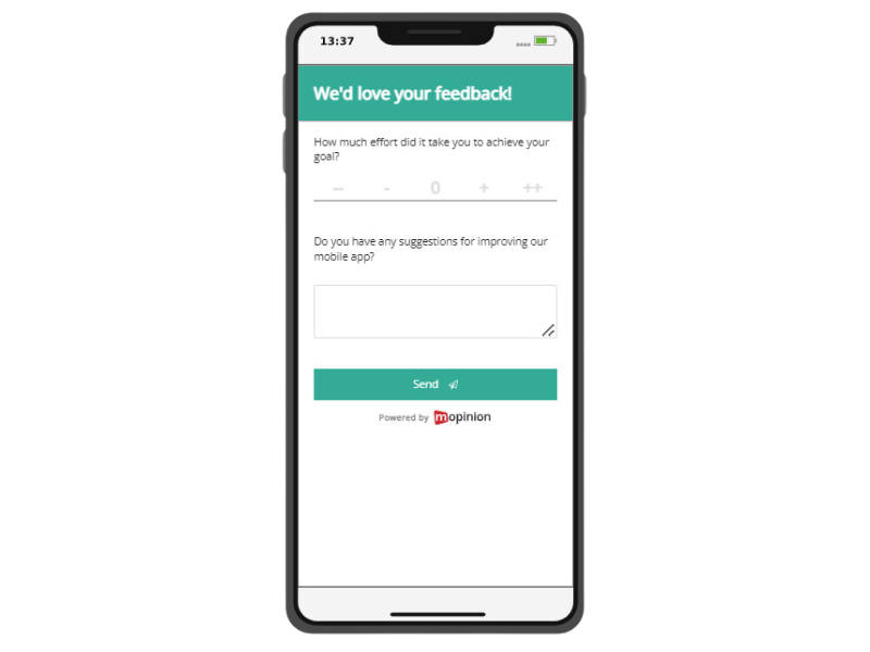 Collecting feedback in a mobile app