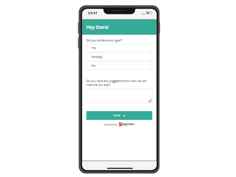 GCR mobile app feedback template