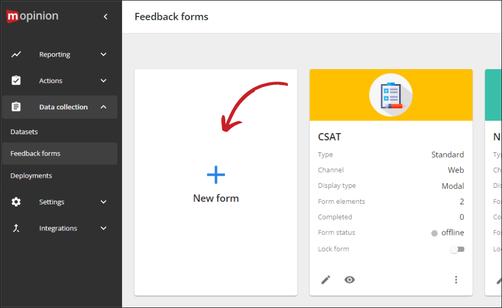 Pick the option for in-app mobile