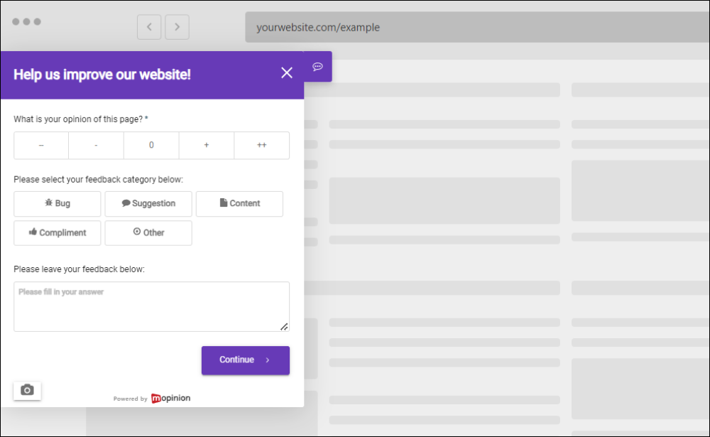 Suggestion box questionnaire example