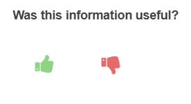 Thumbs customer feedback form