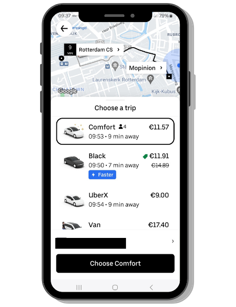 Uber app examples
