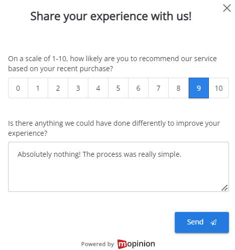 How was your experience  - CX survey