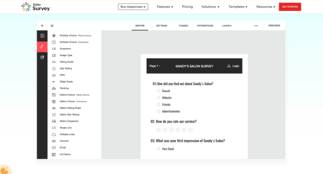 Mopinion: 15 Best Survey Apps: Zoho surveys